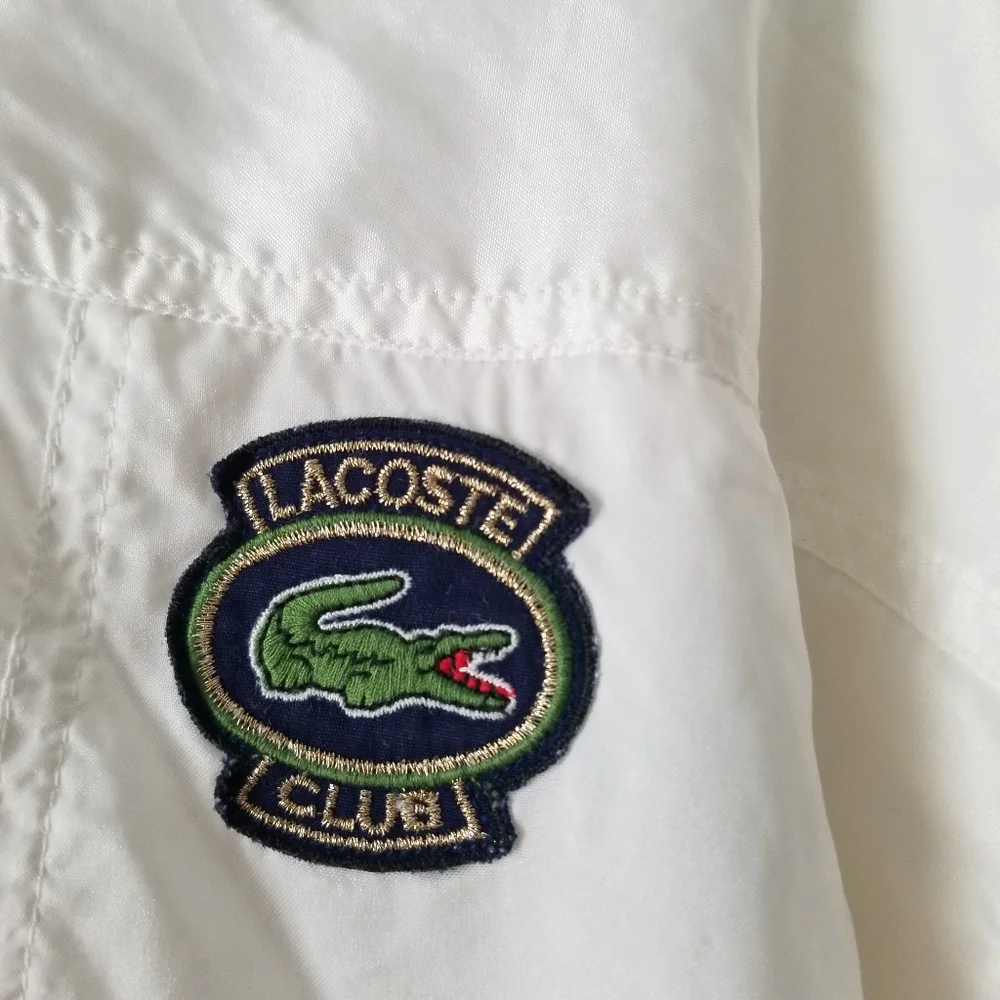 Vintage Chemise Lacoste White Bomber Jacket Medium